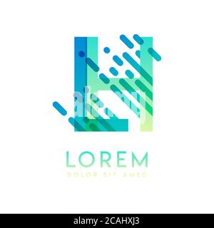 LH-Logo mit dem Thema Galaxie Geschwindigkeit und Stil, die für kreative und Business-Branchen geeignet ist. HL Letter Logo Design für alle Webseitenmedien und Stock Vektor