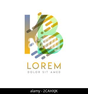KB-Logo mit dem Thema Galaxie Geschwindigkeit und Stil, die für kreative und Business-Branchen geeignet ist. BK Letter Logo Design für alle Webseiten Medien und Stock Vektor