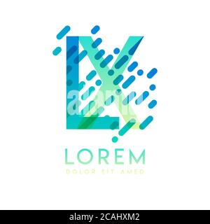 LX-Logo mit dem Thema Galaxie Geschwindigkeit und Stil, die für kreative und Business-Branchen geeignet ist. XL Letter Logo Design für alle Webseitenmedien und Stock Vektor