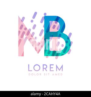 MB-Logo mit dem Thema Galaxie Geschwindigkeit und Stil, die für kreative und Business-Branchen geeignet ist. BM Letter Logo Design für alle Webseitenmedien und Stock Vektor
