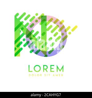 KEIN Logo mit dem Thema Galaxie Geschwindigkeit und Stil, die für kreative und Business-Branchen geeignet ist. AUF Brief Logo Design für alle Webseiten Medien und Stock Vektor