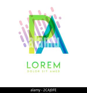 PA-Logo mit dem Thema Galaxie Geschwindigkeit und Stil, die für kreative und Business-Branchen geeignet ist. AP Letter Logo Design für alle Webseiten Medien und Stock Vektor