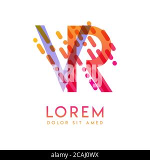RV-Logo mit dem Thema Galaxie Geschwindigkeit und Stil, die für kreative und Business-Branchen geeignet ist. VR Letter Logo Design für alle Webseitenmedien und Stock Vektor