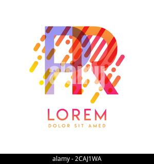 RP-Logo mit dem Thema Galaxie Geschwindigkeit und Stil, die für kreative und Business-Branchen geeignet ist. PR Letter Logo-Design für alle Webseitenmedien und Stock Vektor