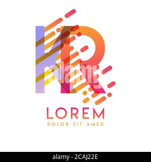 RK-Logo mit dem Thema Galaxie Geschwindigkeit und Stil, die für kreative und Business-Branchen geeignet ist. KR Letter Logo-Design für alle Webseitenmedien und Stock Vektor