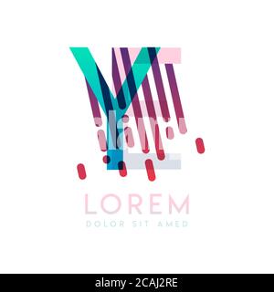 YE-Logo mit dem Thema Galaxie Geschwindigkeit und Stil, die für kreative und Business-Branchen geeignet ist. EY Letter Logo Design für alle Webseitenmedien und Stock Vektor