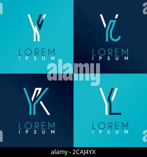 Alphabet Logo für Visitenkarte, Präsentation, Flyer, Dokument, Broschüre, Website, mobile. Kann für Marketing, Werbung, Promotion für onlin verwendet werden Stock Vektor