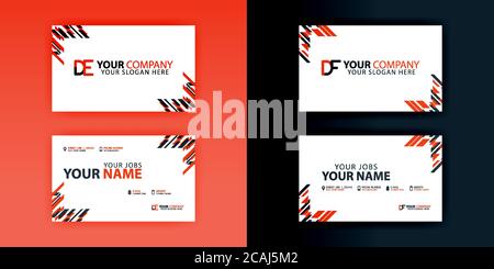 Visitenkarte buntes Alphabet Logo für Werbung, Marketing und Werbung für Unternehmen, Unternehmen, Genossenschaften und KMU. Geeignet für Print Me Stock Vektor