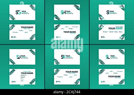 Visitenkarte buntes Alphabet Logo für Werbung, Marketing und Werbung für Unternehmen, Unternehmen, Genossenschaften und KMU. Geeignet für Print Me Stock Vektor