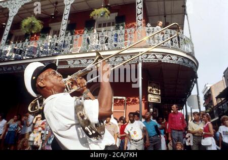 New Orleans, Louisiana: Jazzband auf der Bourbon Street. ©Bob Daemmrich Stockfoto