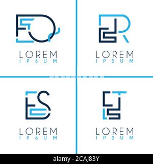 Alphabet Logo für Visitenkarte, Präsentation, Flyer, Dokument, Broschüre, Website, mobile. Kann für Marketing, Werbung, Promotion für onlin verwendet werden Stock Vektor