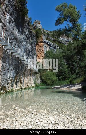 Pasarelas de Alquezar, Aragon, Spanien Stockfoto