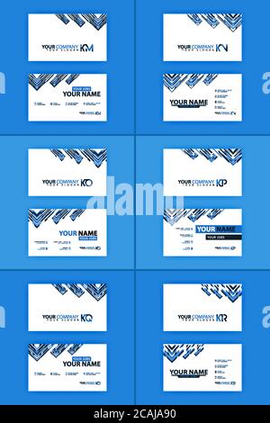 Visitenkarte buntes Alphabet Logo für Werbung, Marketing und Werbung für Unternehmen, Unternehmen, Genossenschaften und KMU. Geeignet für Print Me Stock Vektor