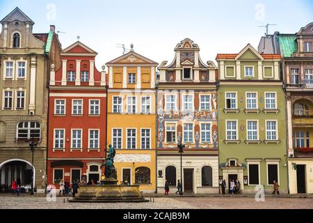 Alter Marktplatz in Posen an einem Sommertag, Polen Stockfoto