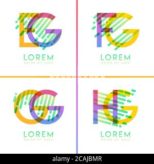 Bunte Alphabet fett Logo für Promotion, Marketing und Werbung, kann für Unternehmen, Unternehmen, Genossenschaften und KMU verwendet werden. Geeignet für prin Stock Vektor