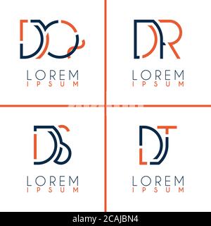 Alphabet Logo für Visitenkarte, Präsentation, Flyer, Dokument, Broschüre, Website, mobile. Kann für Marketing, Werbung, Promotion für onlin verwendet werden Stock Vektor