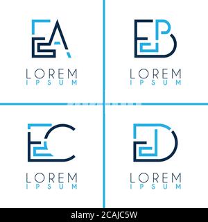 Alphabet Logo für Visitenkarte, Präsentation, Flyer, Dokument, Broschüre, Website, mobile. Kann für Marketing, Werbung, Promotion für onlin verwendet werden Stock Vektor