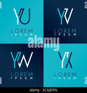 Alphabet Logo für Visitenkarte, Präsentation, Flyer, Dokument, Broschüre, Website, mobile. Kann für Marketing, Werbung, Promotion für onlin verwendet werden Stock Vektor