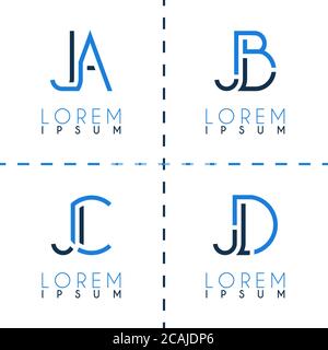 Vektorgrafik Logo. Alphabet Logo für Visitenkarte, Präsentation, Flyer, Broschüre, Dokument, Website, mobil. Kann für Marketing, Werbung verwendet werden Stock Vektor