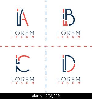 Vektorgrafik Logo. Alphabet Logo für Visitenkarte, Präsentation, Flyer, Broschüre, Dokument, Website, mobil. Kann für Marketing, Werbung verwendet werden Stock Vektor