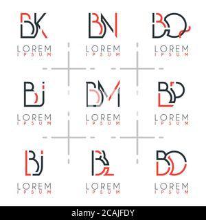 Alphabet Logo für Visitenkarte, Präsentation, Flyer, Dokument, Broschüre, Website, mobile. Kann für Marketing, Werbung, Promotion für onlin verwendet werden Stock Vektor