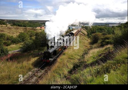 '1054' und '49395' in Doppelrichtung in der Nähe von Big Pit. Stockfoto