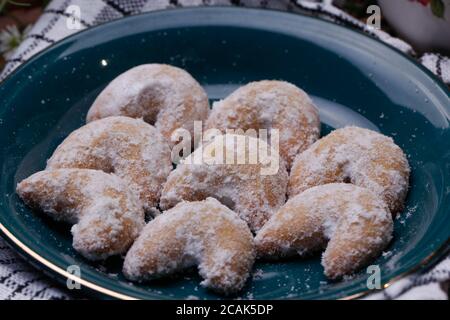 Indonesische berühmte Torte für feiern IED Mubarak / Idul Fitri / Lebaran Kue Putri Salju / Snow Cake eine süße weiße Torte Stockfoto