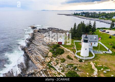 Pemaquid Point Lighthouse, Bristol, Maine, USA Stockfoto