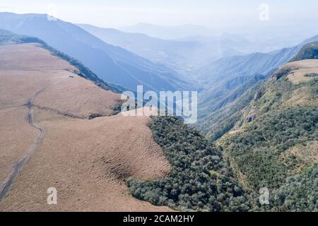 Luftaufnahme des Pinheirinho Canyon, Cambara do Sul, RS, Brasilien Stockfoto