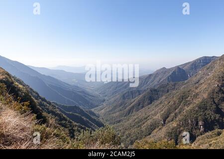 Luftaufnahme des Pinheirinho Canyon, Cambara do Sul, RS, Brasilien Stockfoto