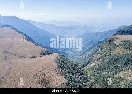 Luftaufnahme des Pinheirinho Canyon, Cambara do Sul, RS, Brasilien Stockfoto