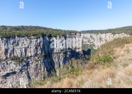 Luftaufnahme des Itaimbezinho Canyon, Cambara do Sul, RS, Brasilien Stockfoto