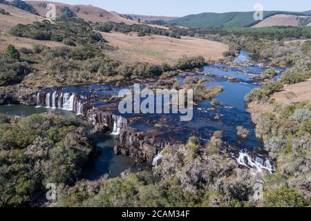 Venancio's Wasserfall in Jaquirana, Rio Grande do Sul, Brasilien Stockfoto