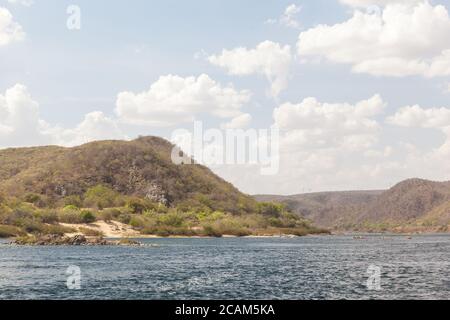 Navigation am Sao Francisco River, einem der wichtigsten Flüsse Brasiliens Stockfoto