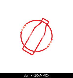 Flasche schütteln Pfeil Zeichen Symbol Vektor Stock Vektor