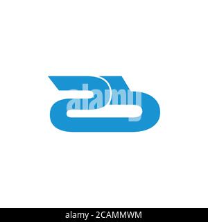 Abstrakte Buchstaben 2b zb Logo Vektor Stock Vektor