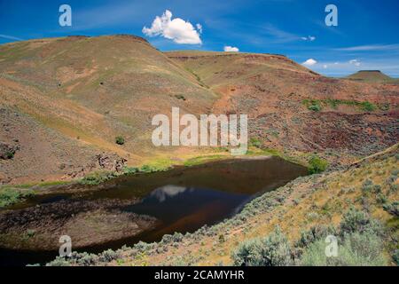 Hole in the Wall Erdrutsch, Baker County, Hells Canyon National Scenic Byway, Oregon Stockfoto