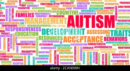 Autismus als medizinisches Diagnosekonzept Stockfoto