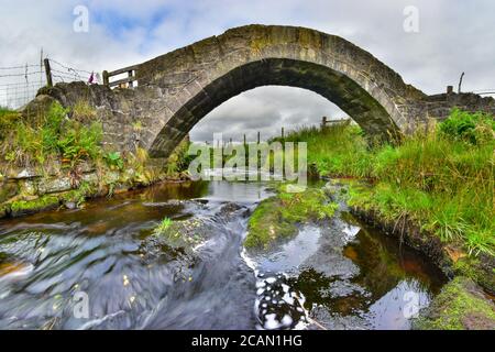 Strines Bridge, Jack Bridge, Colden Water, Pennines, Yorkshire Stockfoto