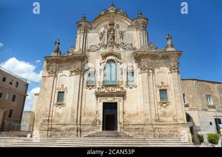 Matera Chiesa Convento San Francesco D'Assisi Stockfoto