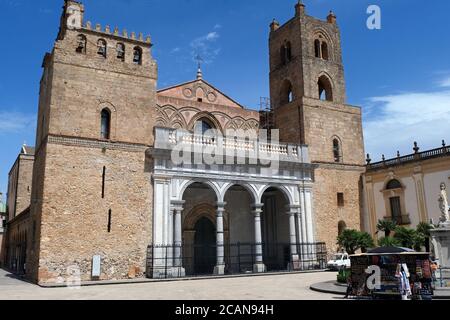 Monreale Piazza di Duomo Stockfoto