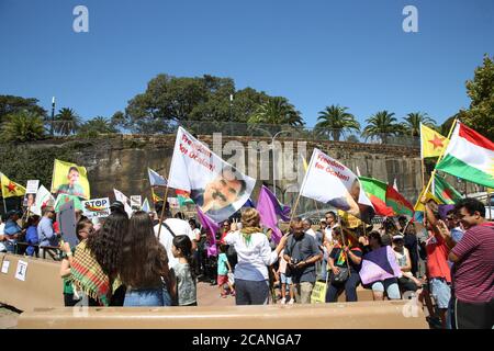 Afrin Solidarity Rallye, Sydney, Australien Stockfoto