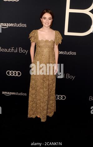 LOS ANGELES - OCT 8: Kaitlyn Dever bei der 'Beautiful Boy' Premiere im Samuel Goldwyn Theater am 8. Oktober 2018 in Beverly Hills, CA Stockfoto