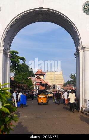 Kerala, Indien. September 07, 2019. East Fort, Kizhakkekotta Gateway ist Central Business District, Chalai Bazaar von Thiruvananthapuram oder Trivandrum. Stockfoto