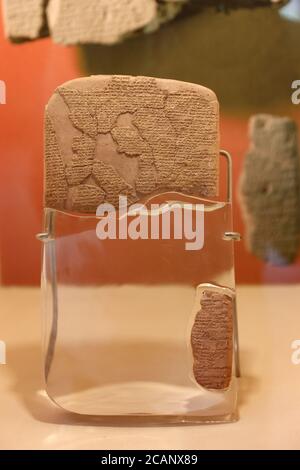 Vertrag von Kadesh im Archäologischen Museum von Istanbul, Istanbul, Türkei Stockfoto