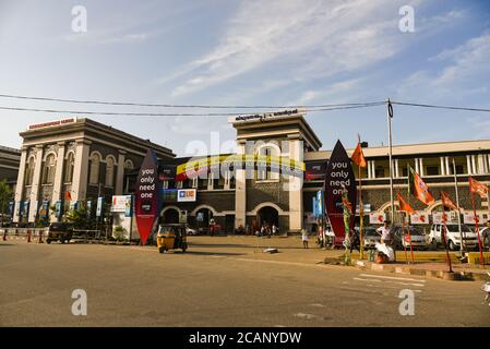 Kerala, Indien. September 07, 2019. Thiruvananthapuram Hauptbahnhof oder Thampanoor Bahnhof Indischer Bahnhof in der Stadt Trivandrum. Stockfoto