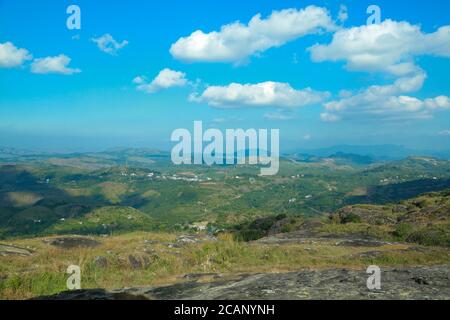 Vagamon ist eine Bergstation in der Kottayam-Idukki Grenze von Kerala. Stockfoto