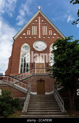 Kirche der Diakonin Institut - Goth Revival Architektur von Karl August Wrede - eines der am besten gehüteten Geheimnisse von Helsinki, Finnland Stockfoto