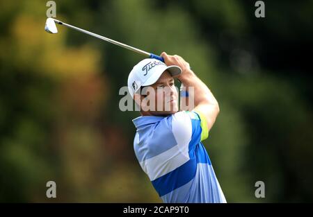 Wales' Rhys Enoch am dritten Tag der englischen Meisterschaft im Hanbury Manor Marriott Hotel and Country Club, Hertfordshire. Samstag, 8. August 2020. Siehe PA Story Golf Ware. Bildnachweis sollte lauten: Adam Davy/PA Wire. EINSCHRÄNKUNGEN: Redaktionelle Nutzung, Keine kommerzielle Nutzung. Stockfoto