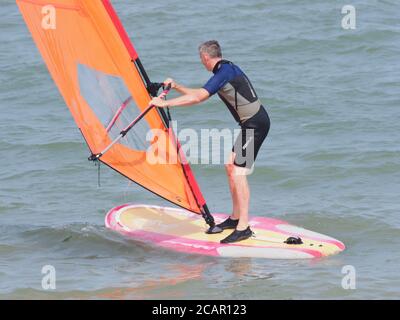 Sheerness, Kent, Großbritannien. August 2020. UK Wetter: Die Hitzewelle geht weiter in Sheerness, Kent. Kredit: James Bell/Alamy Live Nachrichten Stockfoto